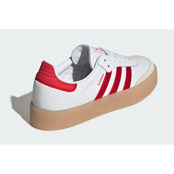 NEW ADIDAS ORIGINALS Samba/Sambae Women's 7 White/Red ID0438 - Picture 3 of 5